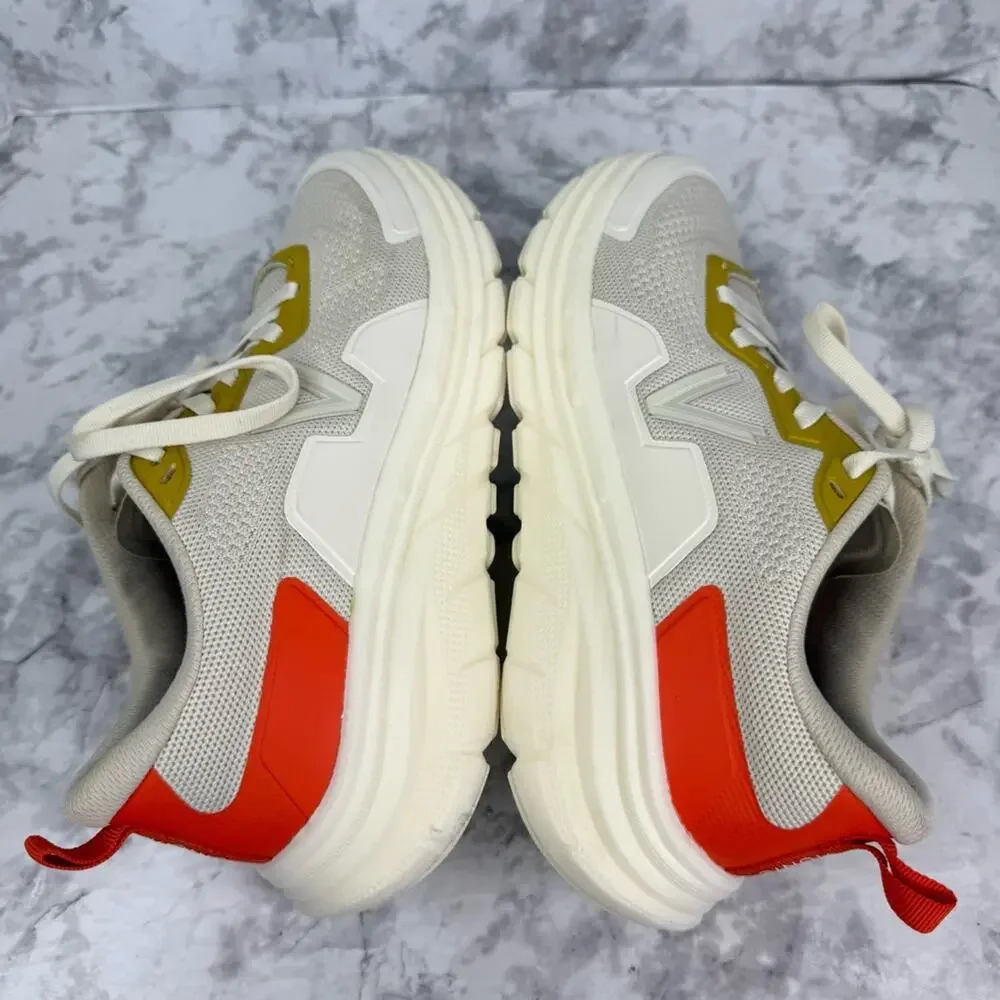 VIONIC Women’s Sz 8.5 Walk Max Sneaker Cream/Tangerine Tango Comfortable Mesh